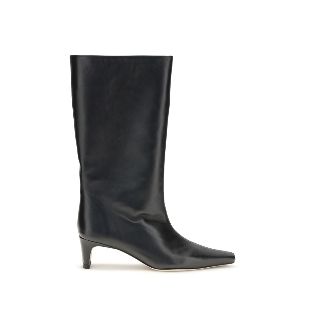 Staud Schwarze Lamm Ovis Aries Aries High-Heel-Stiefel